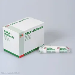 Geka Mullbinde 4 m x 4 cm, einzeln eingesiegelt