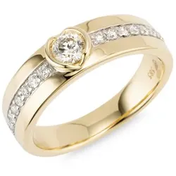 DIAMOUR Ring 15 Brillanten zus. ca. 0,40ct Gold 585