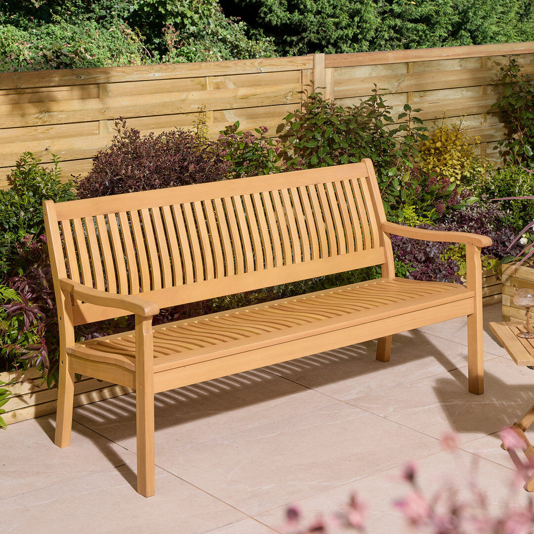 Rowlinson Farnham Bench Brown 87cm H x 161cm W x 72cm D