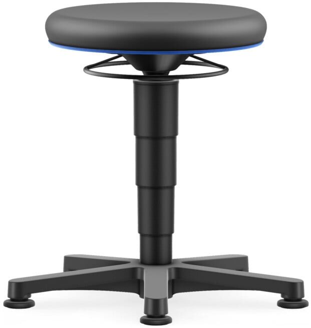 Bimos Tabouret Allround Skintec noir Hauteur d’assise 560-830 mm Anneau repose-pieds (9461-4000-3277)