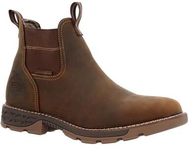 Georgia Boot Carbo-Tec FLX Chelsea Alloy Toe - Mens 9 Brown Boot Medium