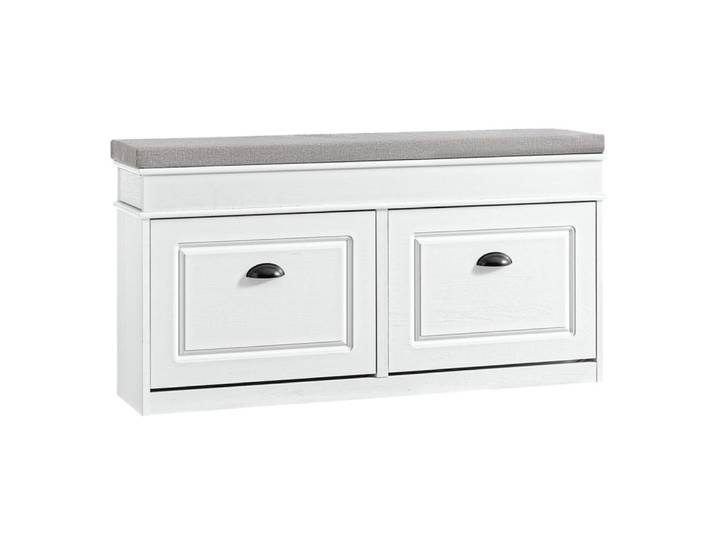 Meuble chaussure banc d'entrée salon 104x24x51cm effet bois