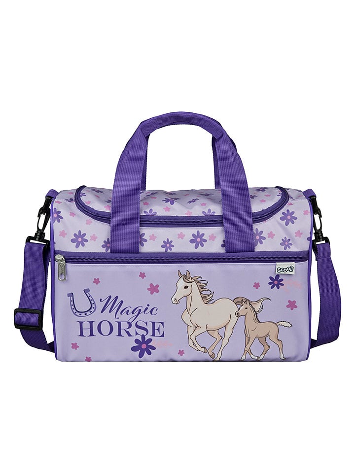 SCOOLI Sporttasche "Magic Horse" in Lila - (B)35 x (H)23 x (T)16 cm - onesize