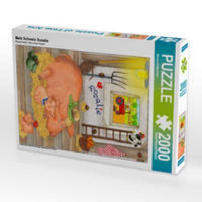 CALVENDO Puzzle Mein Schwein Rosalie | 2000 Teile Lege-Größe 90x67cm Foto-Puzzle für glückliche Stunden