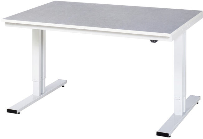Établi adlatus RAU 300 réglable en hauteur électriquement Plateau linoléum/universel 1500 mm x 1000 mm (08-WT-150-100-L)
