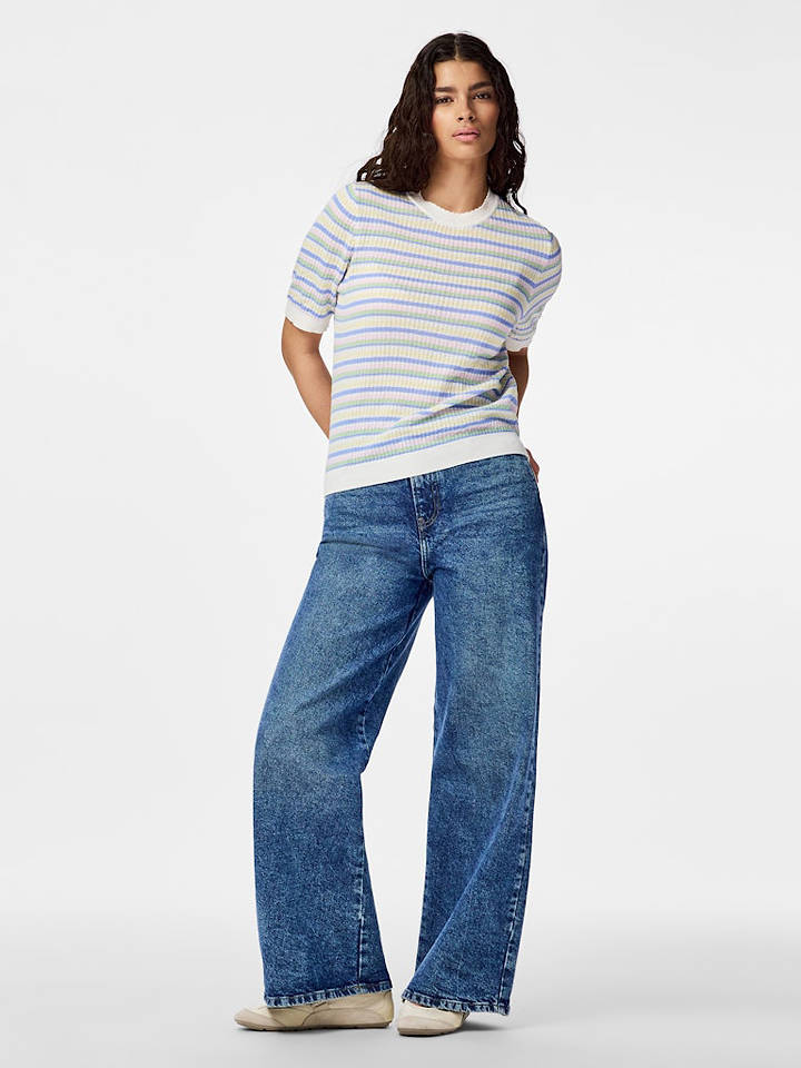 Pieces Pullover in Bunt - S