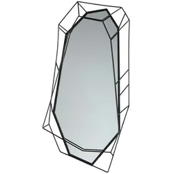 HOME STORY Wandspiegel   , schwarz , Metall,Glas , Maße (cm): B: 85,1 H: 5,7