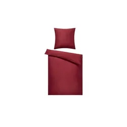 como Bettwäsche  Uni Satin ¦ rot ¦ Maße (cm): B: 135