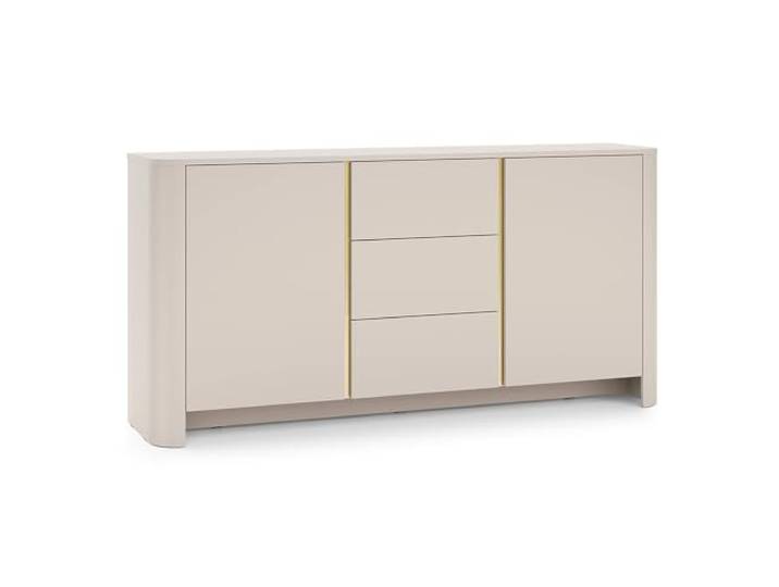 Lomadox Wohnzimmer Esszimmer Anrichte Schrank Kommode mit 168 cm Breite, in Kaschmir, 2 Türen & 3 Schubladen modern