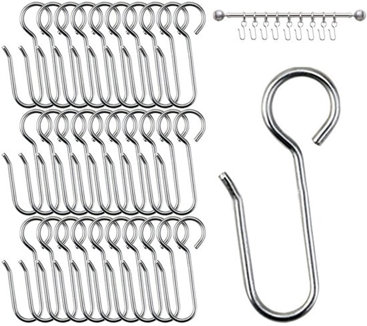 Dailygoods Gordijnhaken 60 stuks - Metalen gordijnhaken - Belastbaar
