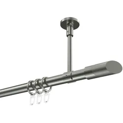 GARDINENSTANGE Sonette Verano 100 cm, 1-läufig, 20 mm Ø Edelstahl-Optik