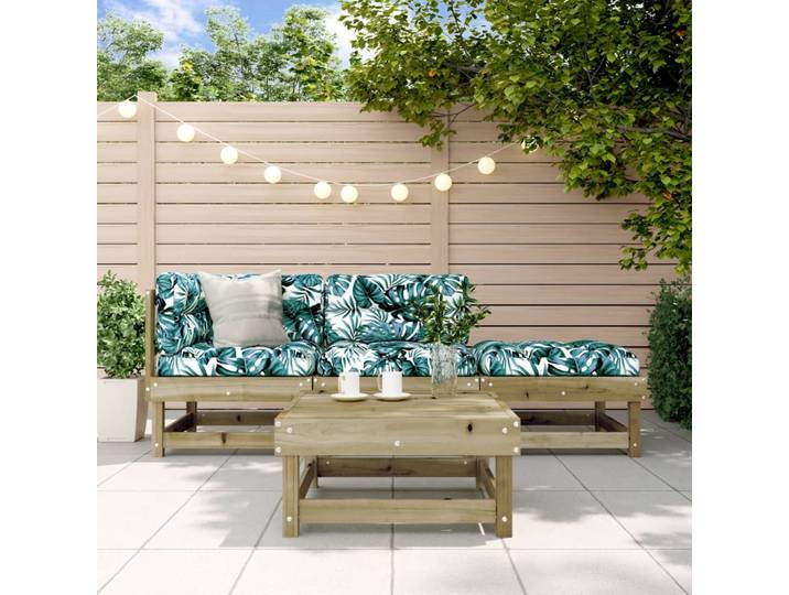 vidaXL 4-tlg. Garten-Lounge-Set Kiefernholz Imprägniert