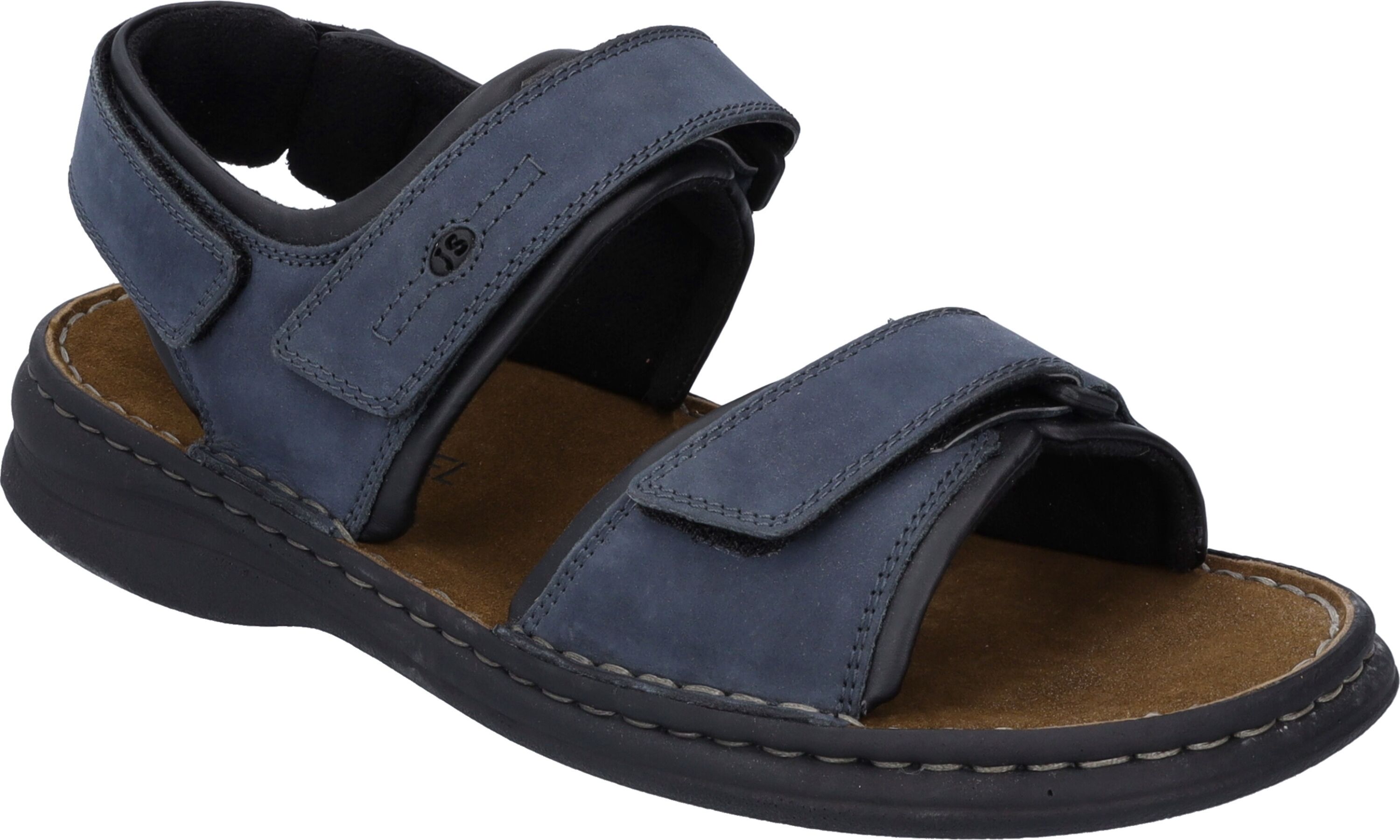 Sandale JOSEF SEIBEL "Rafe, blau", Herren, Gr. 43, blau (ocean, schwarz), Obermaterial: 100% Rindsleder Leather cow., Schuhe Sandale
