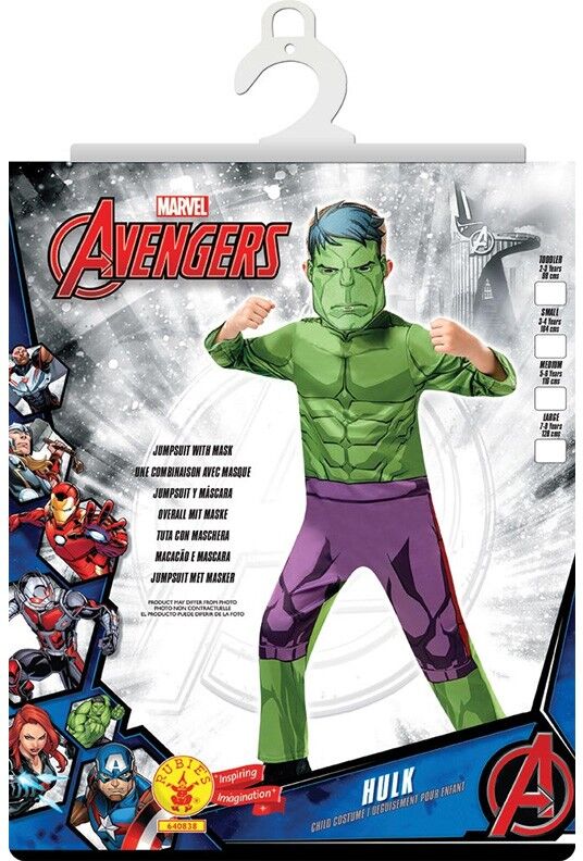 Déguisement classique Hulk 7-8 ans - Rubies