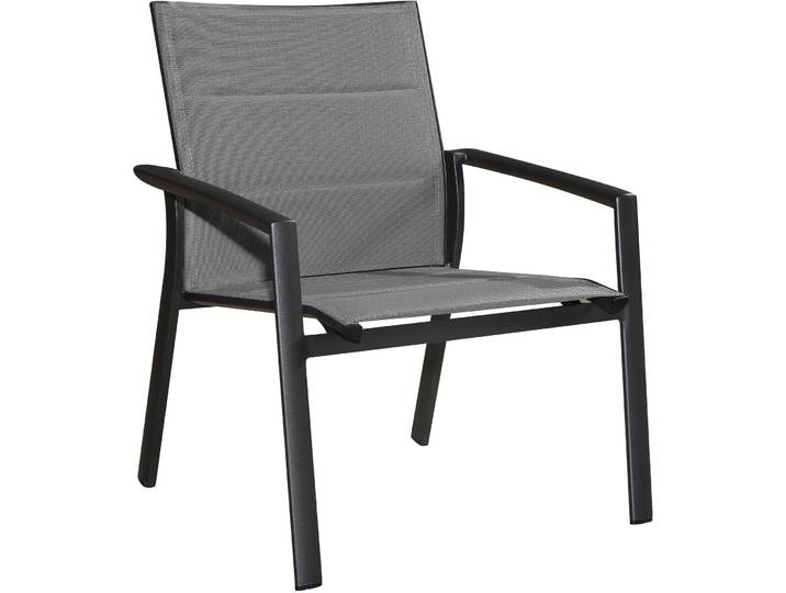 Gartenstuhl Aneta silber/anthrazit Aluminium