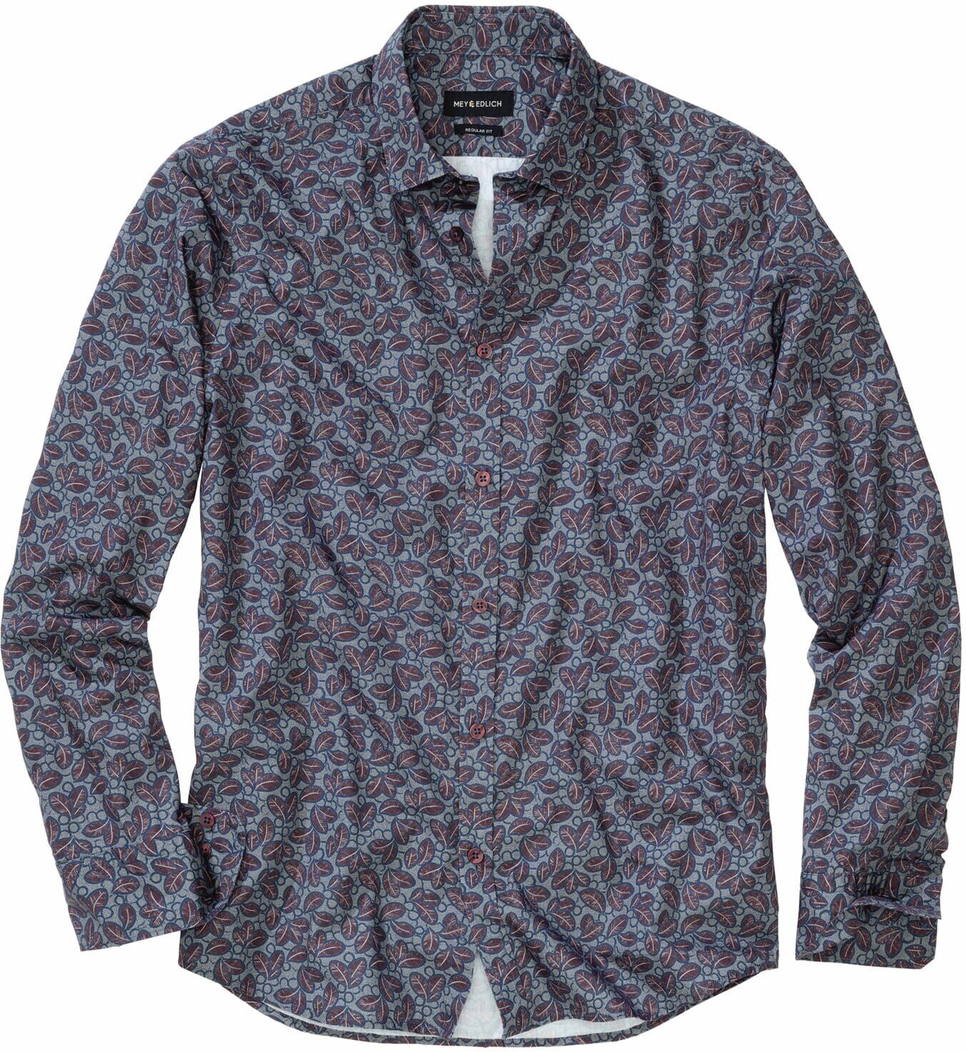Mey & Edlich Herbstlaub-Hemd Blau 40