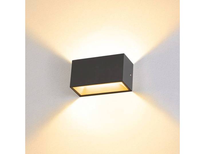 SLV LED Außenwandleuchte Sitra, schwarz, Aluminium, Modern