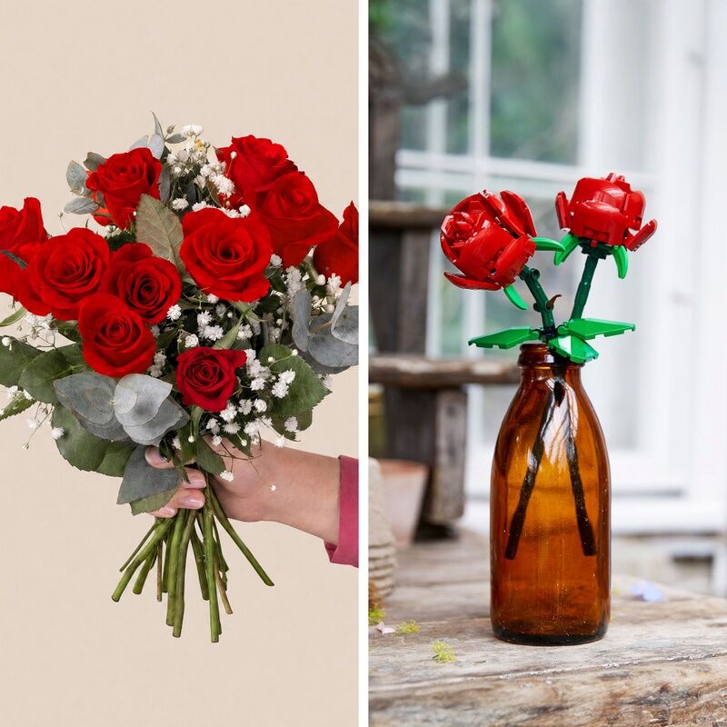 Coffret LEGO® Roses rouges - Interflora - Livraison de fleurs