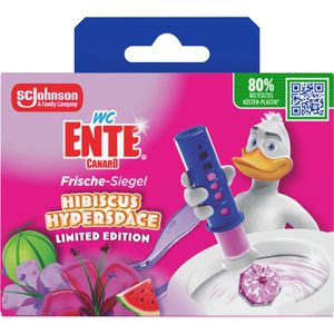 WC-Ente WC-Duftspüler Frische Siegel Hibiscus Hyperspace, Klebesiegel mit Gel, Starterset