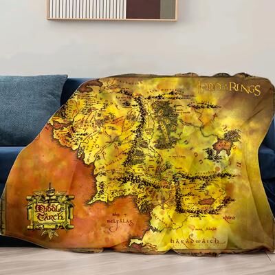 Shop Station Middle Earth Blanket Soft Fleece Lord Of The Rings Throw Blanket For Couch, Bed & Sofa c 29.53 39.37 In