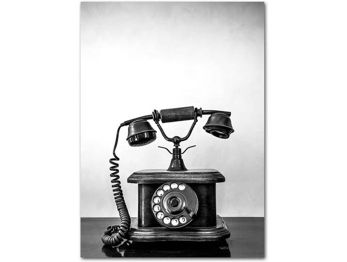 Poster Set 3-teilig Schwarz Weiß Vintage Kameras Telefone 50x70cm, Papier, 50x0.5 cm, Bilder & Rahmen, Bilder, Leinwandbilder