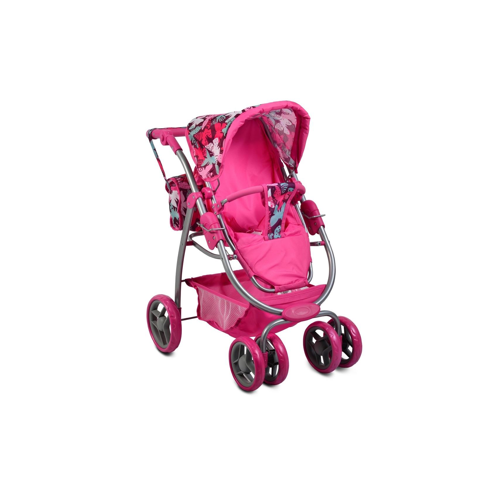Moni Puppenwagen Sweet Hard 9662, mit Winterkorb und Tasche, einstellbare Höhe