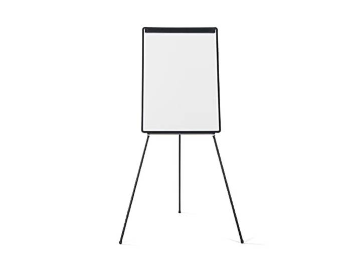 Bi-Office Chevalet de Conférence Trépied Économique\, Non-Magnétique\, Noir\, Paperboard avec Cadre Plastique 70X100 cm