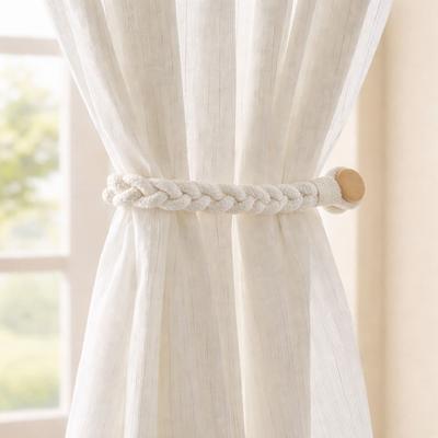 Evideco Braided Curtain Tiebacks with Magnetic Closure 19 x 0.5 in
