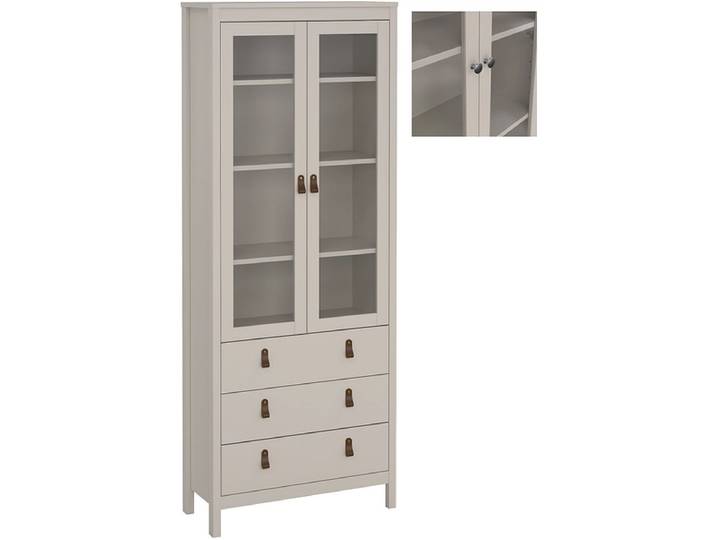 Vitrine MADRID 78.05x32.5x199cm spanplatte unifarben