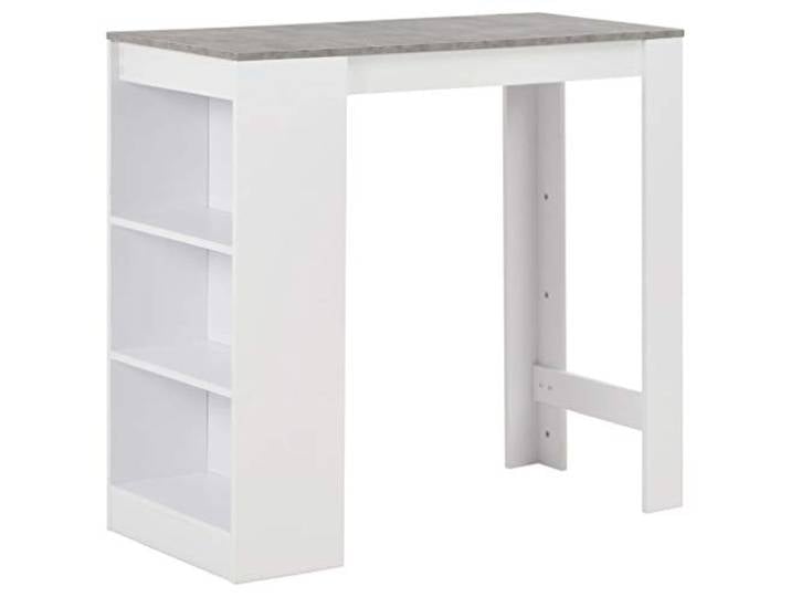 vidaXL Bartisch mit Regal Weiß 110x50x103 cm