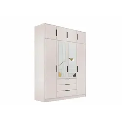 DREHTÜRENSCHRANK OBERON 196/200/57,5cm 4-türig mit Spiegel Kaschmir