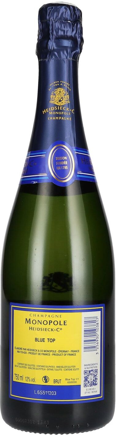 Heidsieck & Co Monopole Champagne BLUE TOP Brut 12% Vol. 0,75l