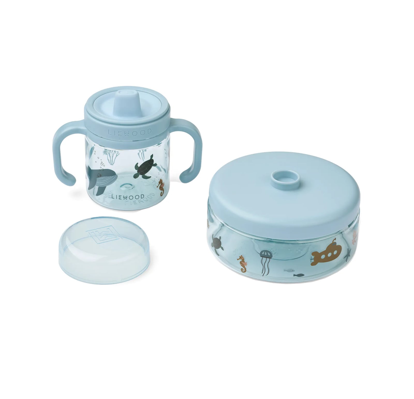 Liewood Beatrix kinderservies 2-delig Sea creature sandy