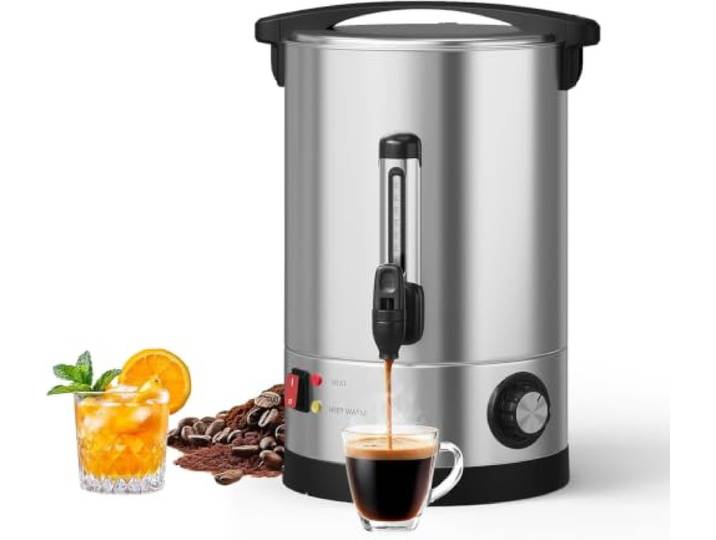 Gewerbliche Kaffeemaschine Für 110 Tassen, 16 Liter Edelstahl, Großes Fassungsvermögen (4,2 Gallonen), Heißkaffeebereiter, Doppelwandige Wärmespeicherung Für Hochzeiten, Buffets Und Catering