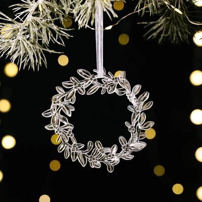 Uplift Treasures Clear Acrylic Angel Christmas Hanging Ornament style 10