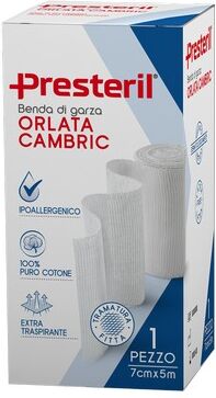 Corman Presteril Benda Di Garza Orlata Cambric 12/13 .F.U. 7 Cm X 5 M