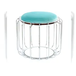 Kayoom Beistelltisch / Pouf Comfortable 110 Mint / Silber