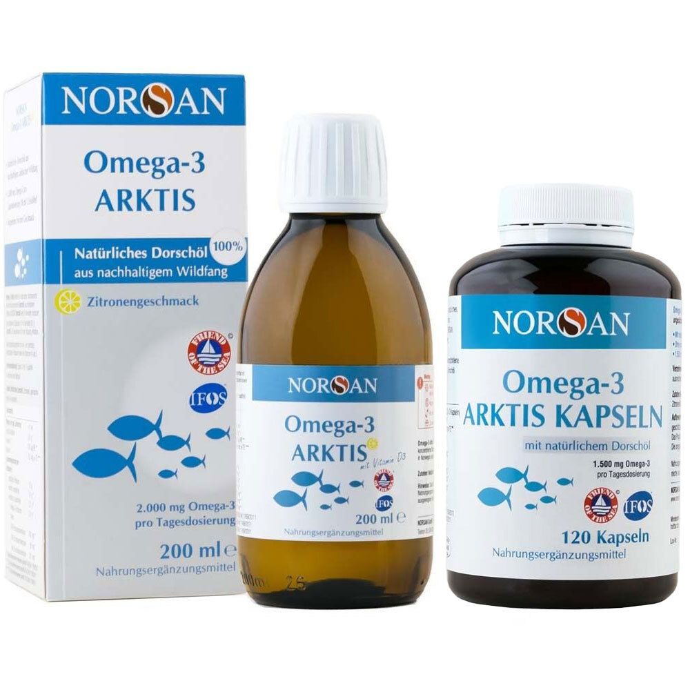 Norsan Omega-3 Arktis flüssig & Kapseln 1 St Set