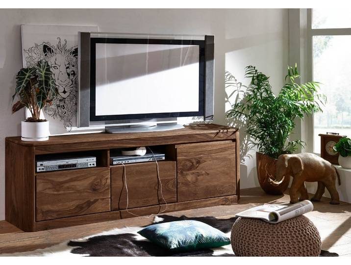 TV-Board Sheesham 178x40x58 rot-braun gebeizt TORONTO #120