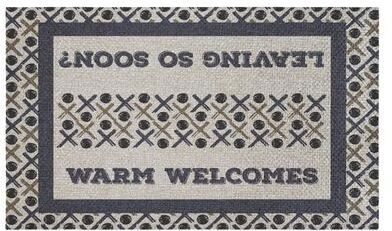 Stupell Welcome Dual Message Sisal Door Mat,18x30