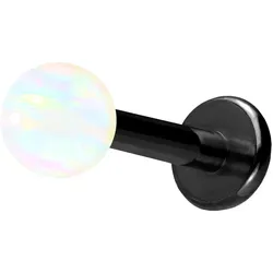Titan Labret mit Innengewinde SYNTHETISCHER OPAL