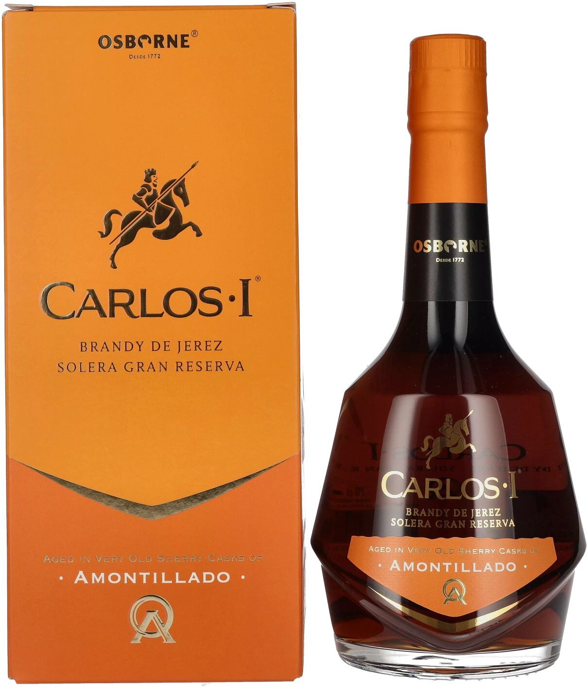 Brandy Carlos I Carlos I Solera Gran Reserva AMONTILLADO Brandy de Jerez 40,3% Vol. 0,7l in Geschenkbox
