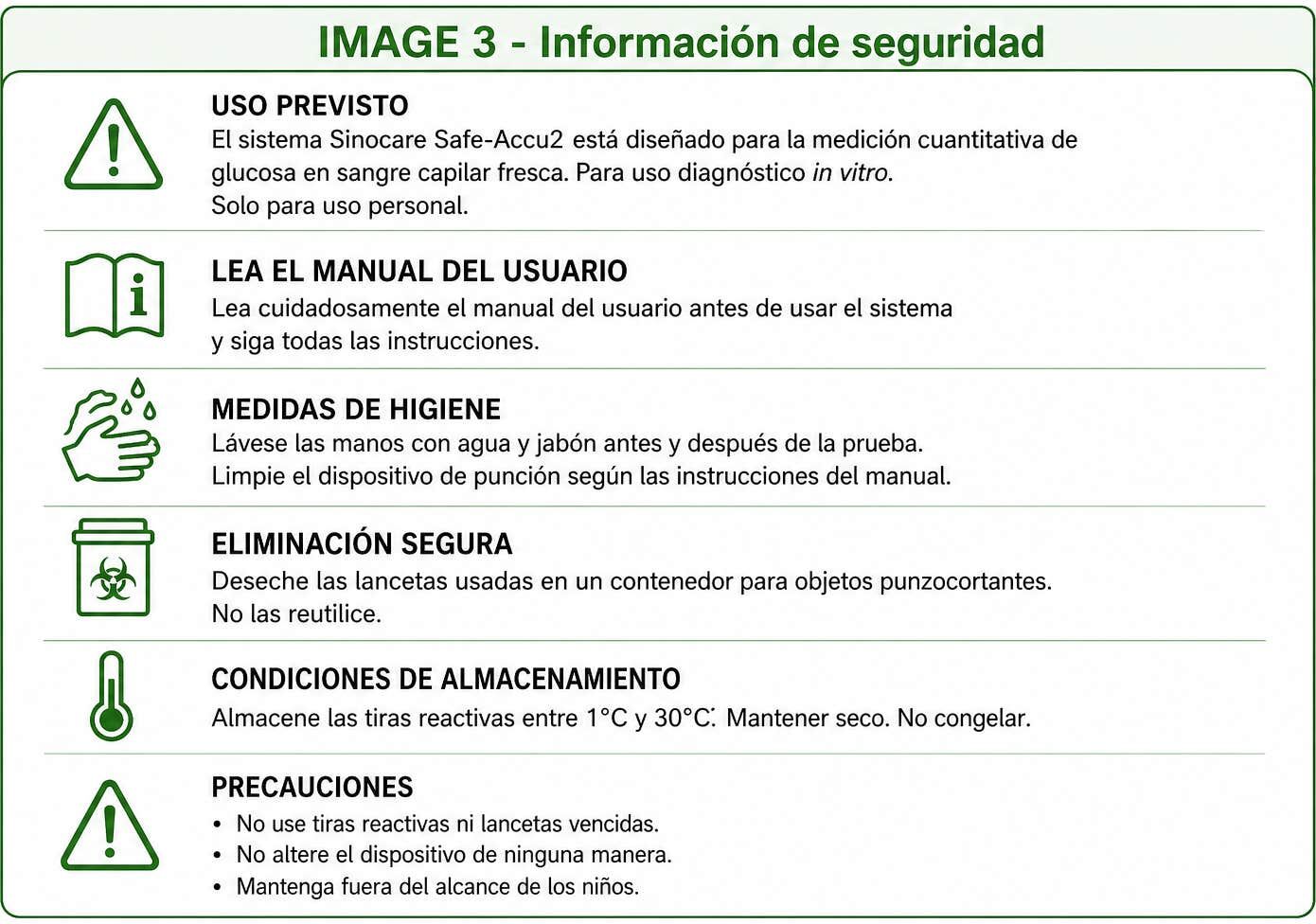 Sinocare Safe-Accu2 Kit Glucómetro