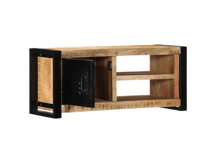 VENTE-FLASH Meuble TV SALON - 80x30x35 cm - bois massif de manguier brut(114084013591)VIDAXL