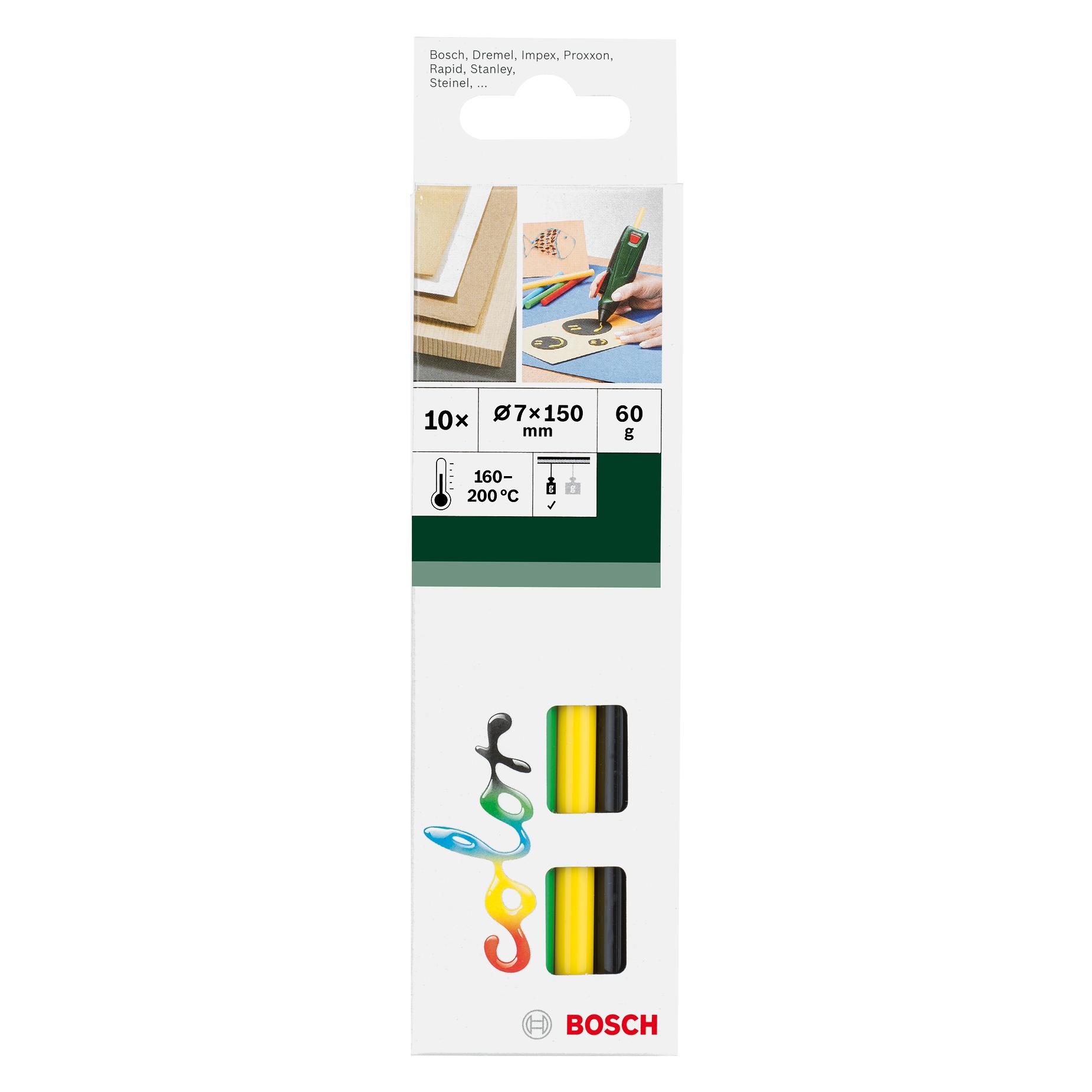 Bosch Zubehör Schmelzkleber Color 7 mm 10 Stck., Farbe (2609256D30)