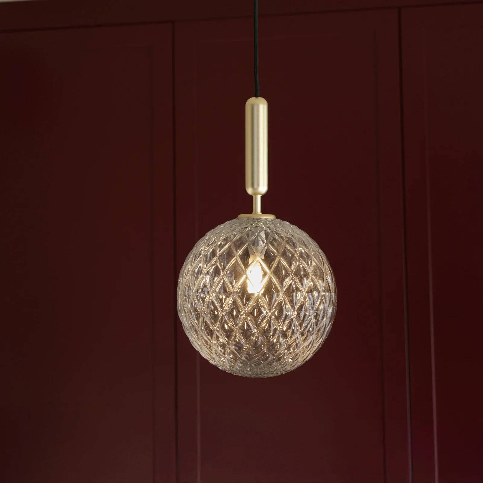 Nuura Miira 1 Hanglamp Large Brass met Optic Clear Glas