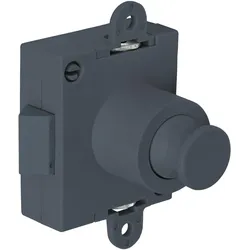 Junie, Möbelausstattung, Push-Lock Fallen-Drehstangenschloss einseitig, Kunststoff anthrazitgrau (1 Stk.)
