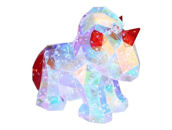 GLOBO Tischleuchte Tischlampe Pferd Tasche Kristalleffekt Kinderzimmer LED H 26 cm