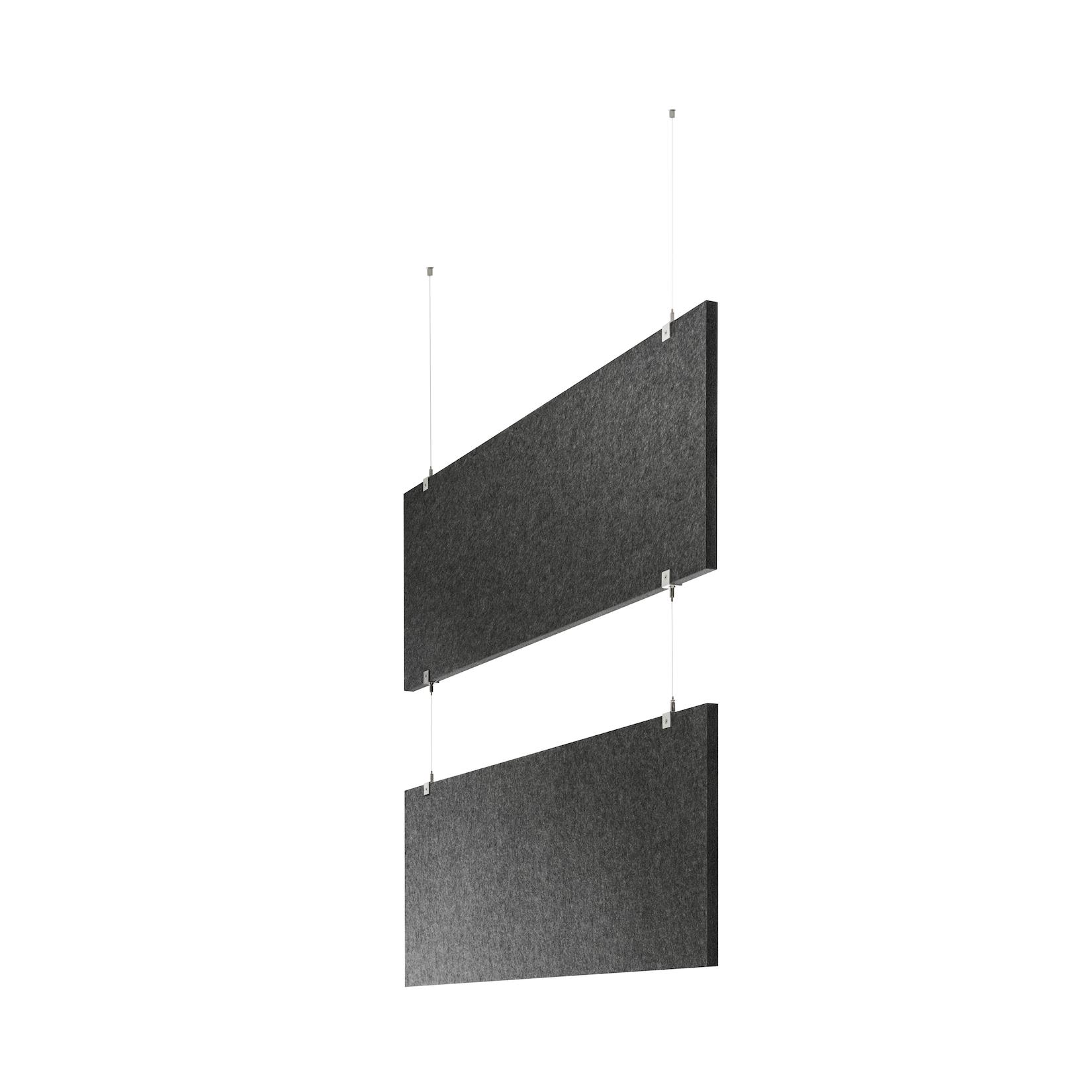 baffel multiple-Set - Deckenträger - 2-fach Farbe: anthrazit, Größe: 100x50x2,5cm