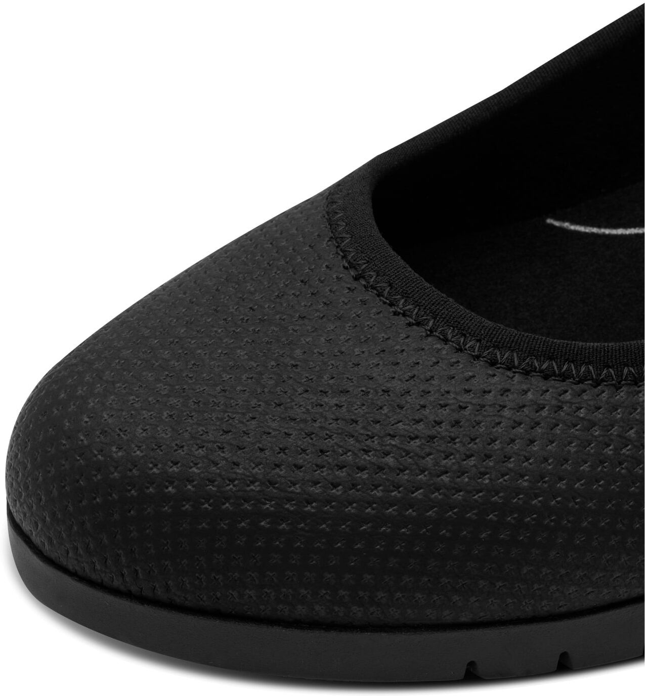 Ballerina JANA, Damen, Gr. 37, schwarz, Lederimitat, Schuhe Ballerina